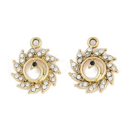 Alloy Rhinestone Pendants FIND-M018-19G-1