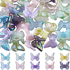 SUNNYCLUE 50Pcs 10 Colors Luminous UV Plating Rainbow Iridescent Acrylic Beads TACR-SC0001-29-1