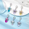 Heart Angel Glass Pendant Decoration HJEW-JM01980-2