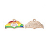 Rainbow Color Pride Alloy Enamel Pendants ENAM-K067-17-5