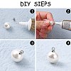 Brass Cup Pearl Peg Bails Pin Pendants KK-R071-10P-2