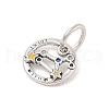 Luminous 925 Sterling Silver Rhinestone Constellation Charms STER-H114-01AS-08-2