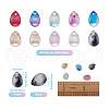 80Pcs 10 Colors Two Tone Transparent Spray Painted Glass Charms GLAA-TA0001-15-4