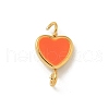Ion Plating(IP) 304 Stainless Steel Enamel Heart Connector Charms STAS-G351-08G-01-1