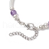 Natural Amethyst Beaded Braceleys BJEW-JB11665-03-4