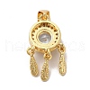 Rack Plating  Brass Micro Pave Cubic Zirconia Pendant ZIRC-C002-01G-2