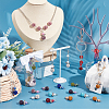   4 Sets Angle Shape Polymer Clay Rhinestone Pendants FIND-PH0009-14A-4