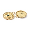 Brass Clear and Green Cubic Zirconia  Pendants ZIRC-C024-30G-3