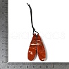 Natural Red Rainbow Jasper Pendants G-L617-G06-12x45mm-3
