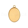 Ion Plating(IP) 304 Stainless Steel Pendant Cabochon Settings STAS-WH0055-02B-G-1