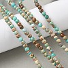 Dyed Natural Regalite/Imperial Jasper/Sea Sediment Jasper Beads Strands G-B124-C05-06-4