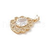 Brass Micro Pave Cubic Zirconia Pendants KK-S531-07G-C-2