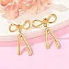 304 Stainless Steel Dangle Stud Earrings EJEW-I318-02G-02-3