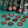 SUPERFINDINGS 30Pcs 5 Style Wooden Pendant Cabochon Settings WOOD-FH0001-95-2