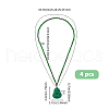 FIBLOOM 4Pcs Resin Imitation Gemstone Maitreya Buddha Pendant Necklace NJEW-FI0001-62A-2