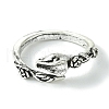 Snake Alloy Open Cuff Rings RJEW-K275-54AS-2