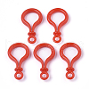 Opaque Solid Color Bulb Shaped Plastic Push Gate Snap Keychain Clasp Findings KY-T021-01I-1