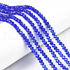 Electroplate Glass Beads Strands EGLA-A034-T1mm-B27-1