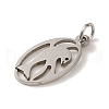 Non-Tarnish 201 Stainless Steel Pendants STAS-E217-40P-2