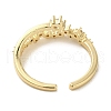 Brass Micro Pave Cubic Zirconia Rings for Women RJEW-E295-18G-3