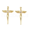 Brass Micro Pave Cubic Zirconia Pendants KK-S526-23G-1