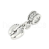Rack Plating Brass European Dangle Charms KK-R200-16AS-2