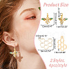 ARRICRAFT 8Pcs 2 Styles Brass Pendants & Brass Micro Pave Cubic Zirconia Pendants KK-AR0003-70-4