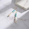 Synthetic Turquoise & Natural Baroque Freshwater Pearl & 925 Sterling Silver Dangle Earrings for Women EJEW-G412-01G-6