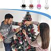 AHADERMAKER 4Pcs 4 Colors Plastic Cap with Glass Disco Ball Pendant Necklace with Iron Ball Chains NJEW-GA0001-06-6