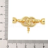 Rack Plating Brass Micro Pave Clear Cubic Zirconia Fold Over Clasps KK-F876-05G-3