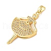 Brass Micro Pave Cubic Zirconia Pendants KK-D357-27G-2