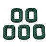 Spray Painted CCB Plastic Linking Rings CCB-Q091-009B-1