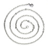 304 Stainless Steel Cable Chain Necklace NJEW-S420-004P-2