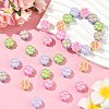 50Pcs UV Plating Opaque Acrylic Beads SACR-CJ0001-75-6