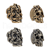 4Pcs 4 Styles Outdoor EDC Tool Brass Parachute Rope European Beads FIND-FG0003-73-1