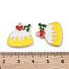 Light Gold Plated Alloy Enamel Pendants ENAM-M219-03KCG-3