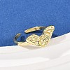Brass Adjustable Open Cuff Rings RJEW-R032-04G-2