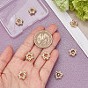 Beebeecraft 8Pcs Brass Micro Pave Clear Cubic Zirconia Charms ZIRC-BBC0001-29-3