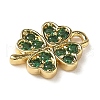 Brass Micro Pave Cubic Zirconia Charms KK-I276-44G-2