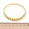 Brass Micro Pave Clear Cubic Zirconia Hinged Bangles for Women BJEW-S168-02G-3