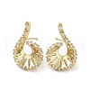 Teardrop Brass Stud Earrings EJEW-M245-16G-1