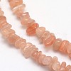 Chips Natural Sunstone Beads Strands G-N0164-54-3