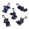 Natural Lapis Lazuli Chip Pendants G-H307-07P-12-1