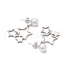 6 Pairs 6 Styles 201 Stainless Steel Stud Earrings EJEW-JE06342-5