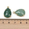 Natural Green Aventurine Faceted Pendants G-K347-05G-03-3