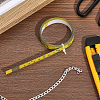 Steel Self-Adhesive Workbench Measuring Tape AJEW-WH0348-10-4