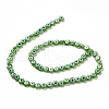 Handmade Evil Eye Lampwork Flat Round Bead Strands LAMP-L058-6mm-19-3