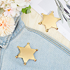 BENECREAT 2Pcs Alloy Blank Brooch Base Settings FIND-BC0013-77G-5
