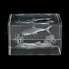 3D Laser Engraving Animal Glass Figurine DJEW-R013-01B-2