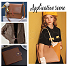 WADORN 6Sets 3 Colors Sew On Cowhide Leather Tab Closure with Snap Buttons FIND-WR0004-81-5